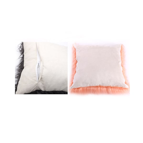 2-delat set med hushållsartiklar, kuddkudde, strandullskudde, plysch örngott (vit beige, 45*45cm),