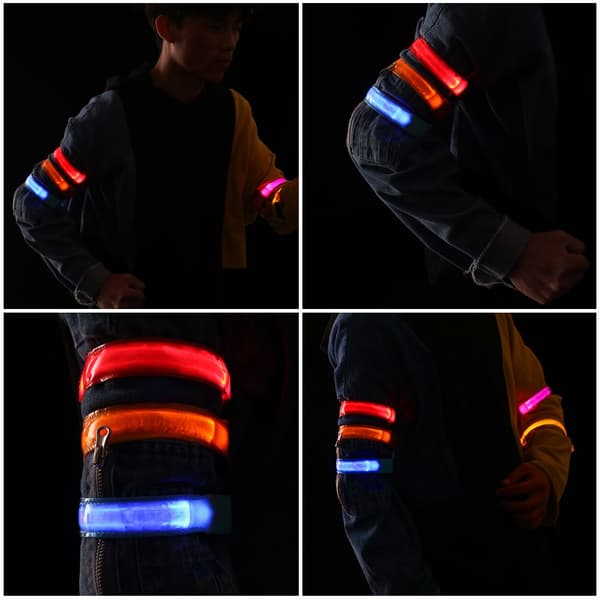 Blinkende Armbånd LED Lys BLÅ USB-LADING USB blue_ma blue USB Charging-USB Charging