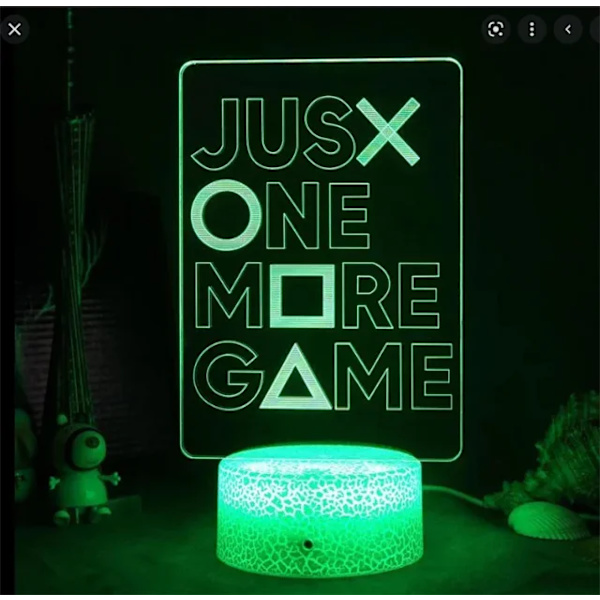 3D LED-lampe Spillromlampe Spill NightLight Gaming Bordslampe for barn Hodetelefoner Game Zone Lights Hjemmedekorasjon Gave Crack base INGEN Fjernkontroll
