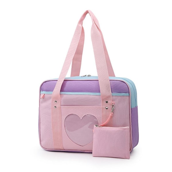 Vikbar resekappsäck, bärbar väska Sportduffel för kvinnor och flickor, violett