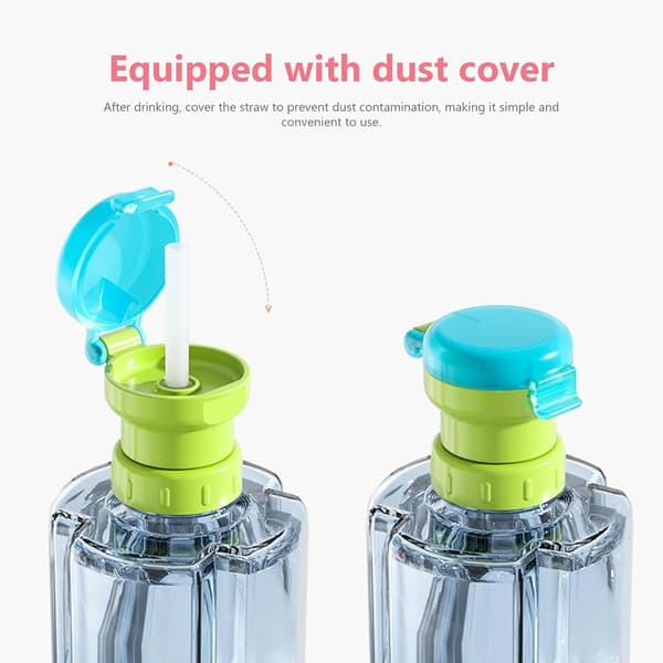 3 stycken halmlock Portable Anti-Suffocation Straw Lids Clamshell Straw Adapter Spill-Proof Lock för de flesta flaskor Straw Dispenser