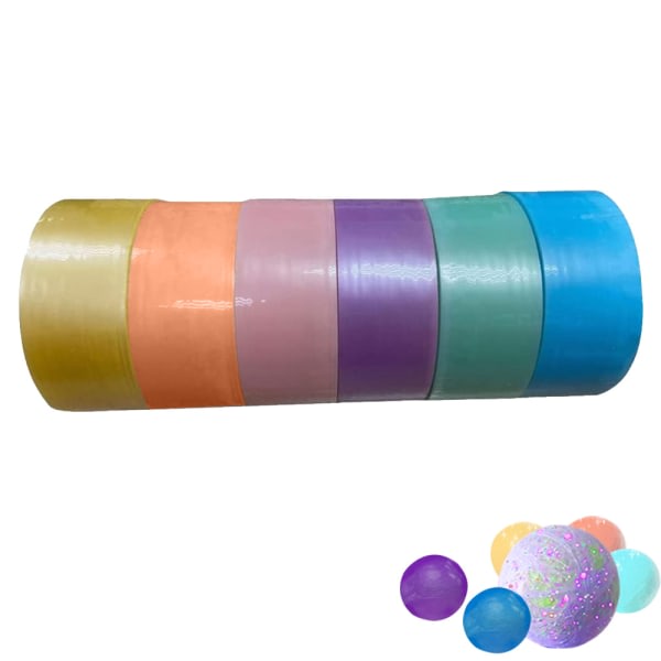 CQBB 6 st Tape Ball Rolig Sticky Ball Tapes Självhäftande Sticky Ball 4.8CM
