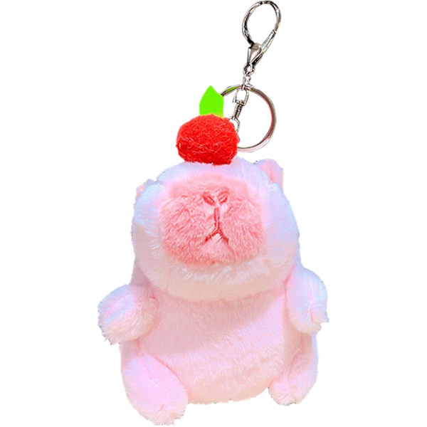 Laulava Capybara plyysiavainperä - luova musiikkipehmolelu riipus, reppukoriste Rosa