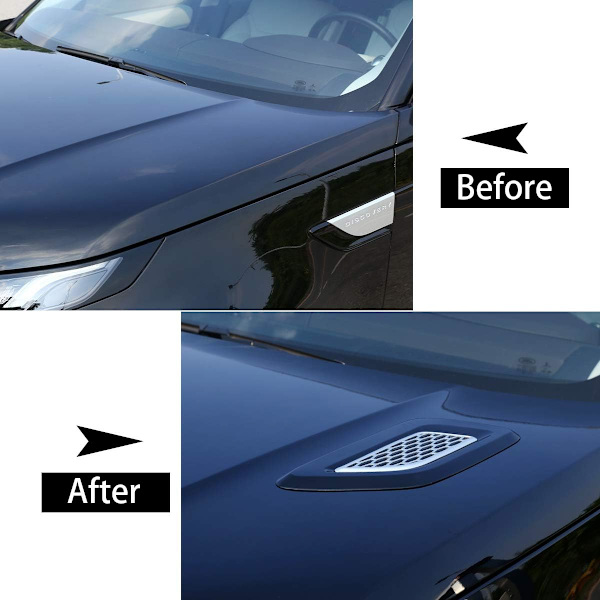 Autodelar Huvudluftutloppsskydd för Land Rover Discovery 4 5 Range Rover Evoque Discovery Freeland 2 - Svart 1 par