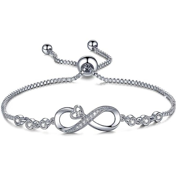 CQBB Infinity Love Armbånd for kvinner jenter, bursdag morsdag smykker gaver til kjæresten kone mamma fra datter sønn