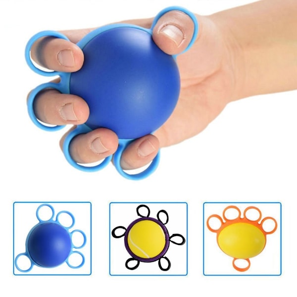 Finger Grip Ball Styrke Genoptræning Fem Fingre Massage Style 4 Style 4