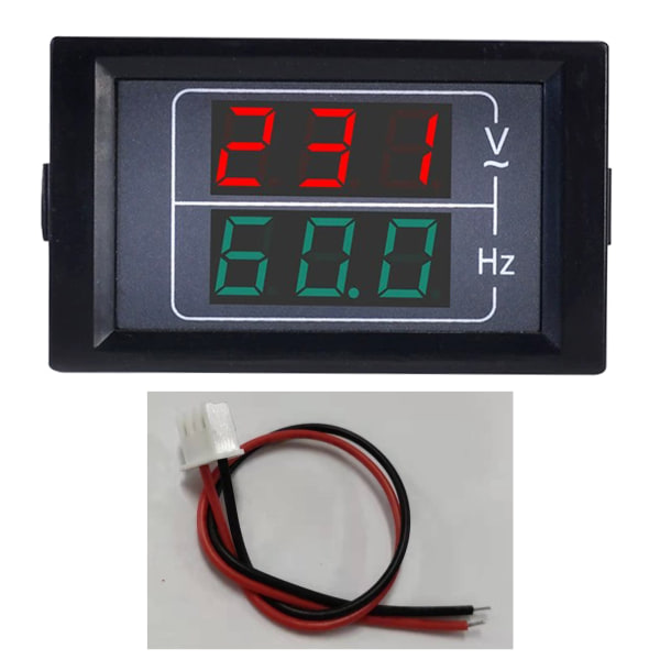Digital AC Voltmeter Panel AC50-500V Frekvensräknare 10,0-99,9 HZ LED-skärm