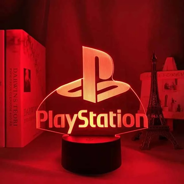 3D LED-lampe Spillromlampe Spill NightLight Gaming Bordslampe for barn Hodetelefoner Game Zone Lights Hjemmedekorasjon Gave Svart base INGEN Fjernkontroll