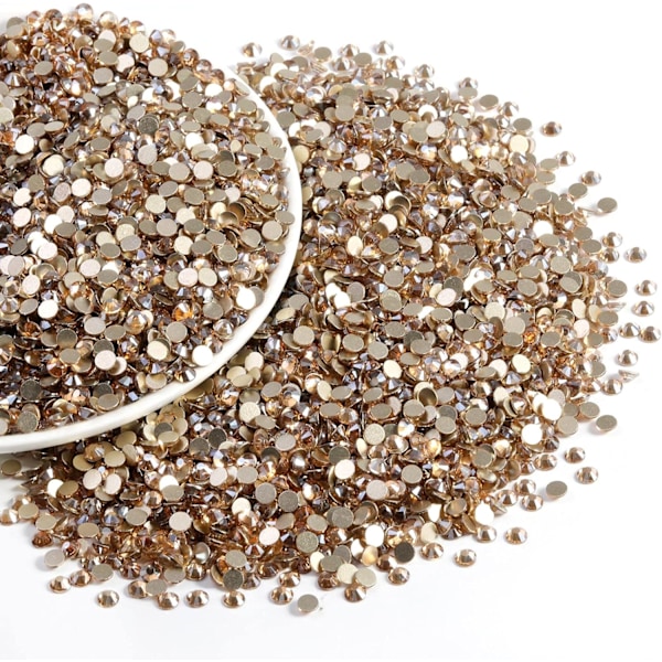 14400 st Guld Platta Baktill Rhinestones för DIY Hantverk, Gyllene Skugga, SS10, 2.7-2.9mm Golden Shadow SS10/14400pcs