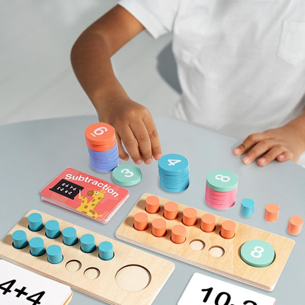 Telle-ramme i tre | Tallspill for barnehage og barneskole