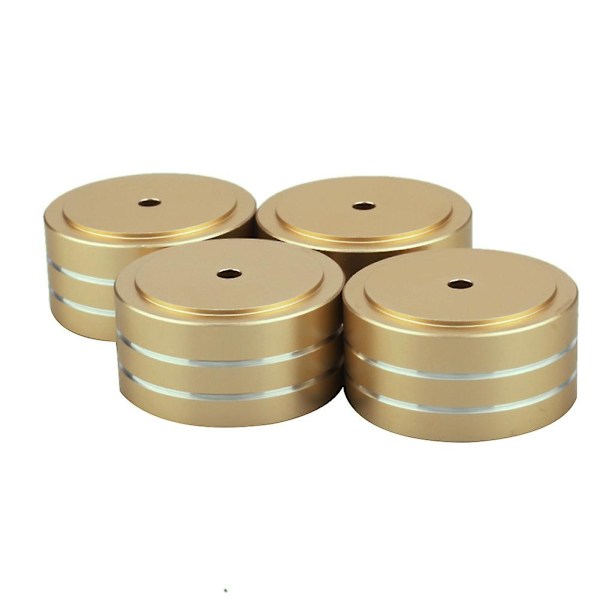 4 st 40x20mm Aluminium Hifi Förstärkare Högtalare Isolering Stativ Skivspelare Dac Fötter Pad (Guld)