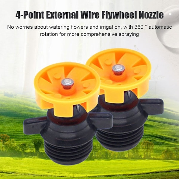 10 stk. 360 Graders Rotations Sprinklerhoved, Automatisk Havevanding, Orange Orange 10 pcs