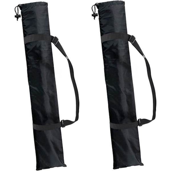 Trekkpose for stativ med snor - 2-pakning, 14x85cm Bærbar pose for lysstativ eller teltstenger D