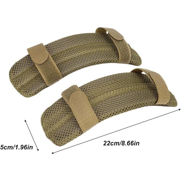 Verkkopäällysteiset olkahihnan pehmusteet, säädettävät liukumattomat tyynyt reppuihin Army Green