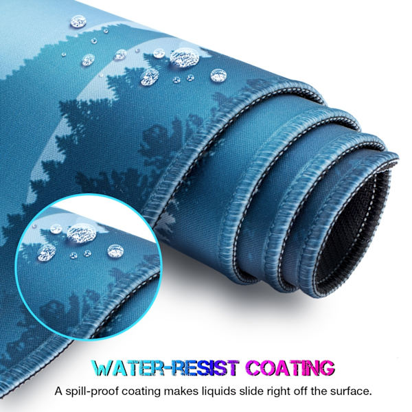Musematte (80,01 × 29,97 × 30,48 cm) Gaming-musematte, forlenget musematte, anti-frayssydde kanter, sklisikker gummibase, vaskbar tastaturmatte