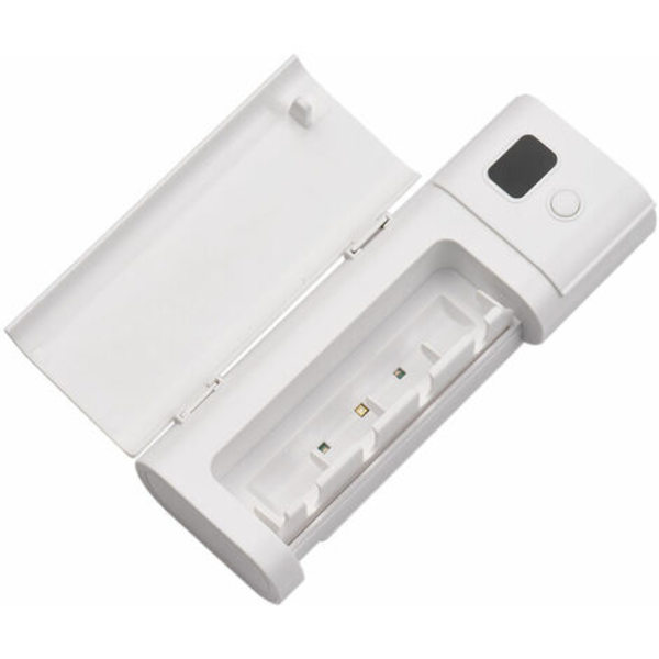 UV Tandbørsteholder Vægmonteret Elektrisk Tandbørste Sanitizer Holder til Badeværelse 4 Slot Tandbørste Organizer, Model: