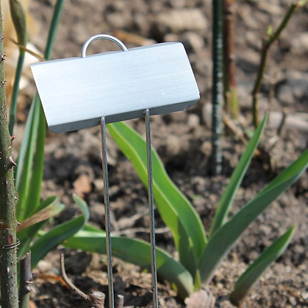 15x metaletiketter til planter - Overflade 9x3cm Højde 27cm