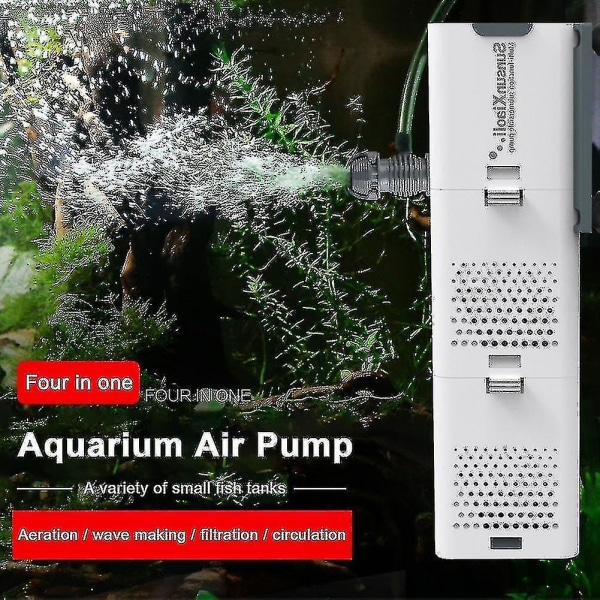 CQBB Ny akvariefilterpump Akvarium Uv-lampa Inbyggt vatten