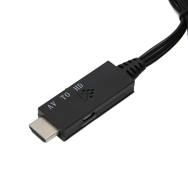AV til HDMI-kabel 3 RCA til HDMI Lyd- og videokonverterer 1 meter_max
