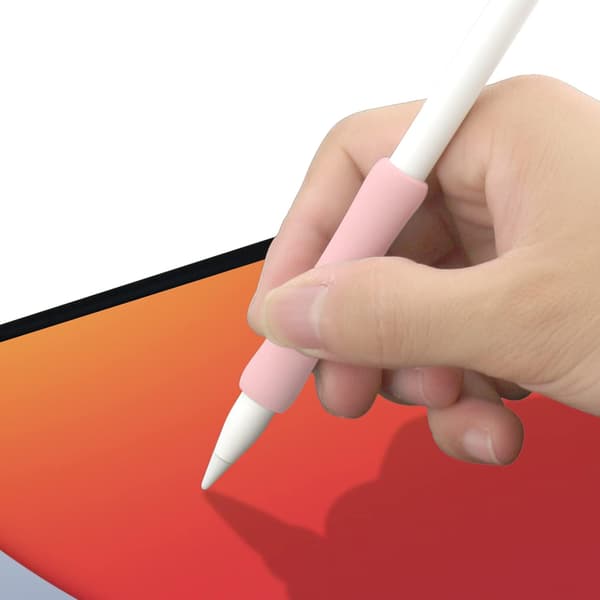 (Rosa/Lilla) 2-pak Ergonomisk Greb Silikonebeskyttelse til Apple Pencil 2. & 1. Generation iPad Pro Stylus Tilbehørssæt_max