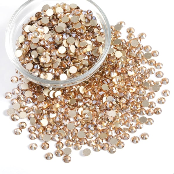 14400 st Guld Platta Baktill Rhinestones för DIY Hantverk, Gyllene Skugga, SS10, 2.7-2.9mm Golden Shadow SS10/14400pcs