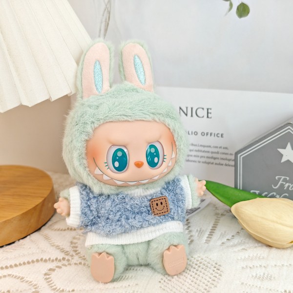 /RYI/ Mini Kläder för Labubu Set Gosiga Labubu Kläder Sött Hatt- och Klädset Labubu Kläder 2 2 as color(no doll)