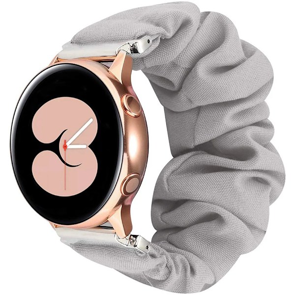 Elastinen nylon Samsung Galaxy Watch 4 40mm 44mm rannekkeet Scrunchies rannekkeet Samsung Galaxy Watch4 Classic 42/46mm Harmaa galaxy watch5