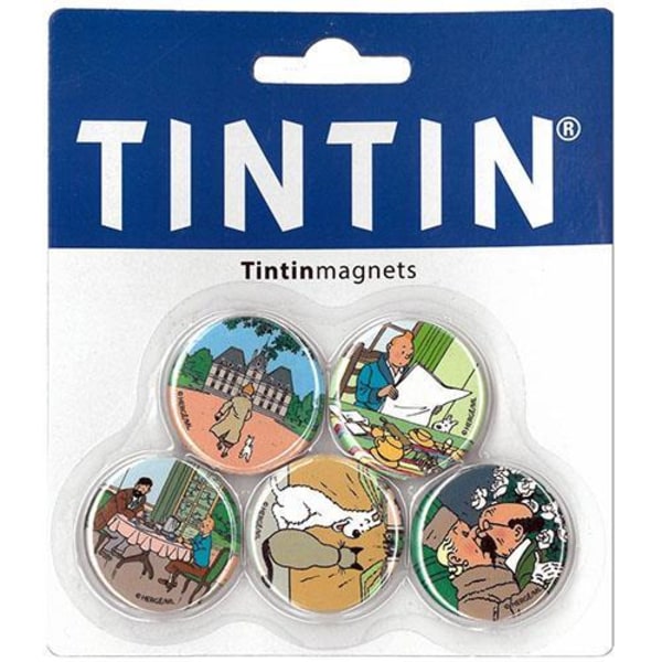 Tintti - Setti, jossa 5 pyöreää magneettia Multicolor multifärg