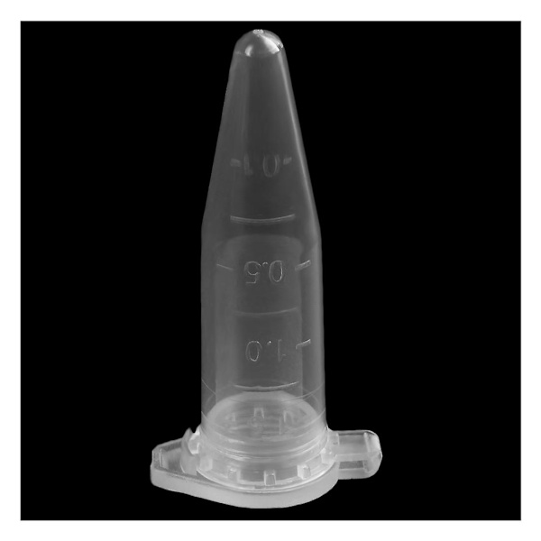 500 stk. Laboratorie Gennemsigtige Hvide Markerede Plast Centrifugerør 1,5 ml