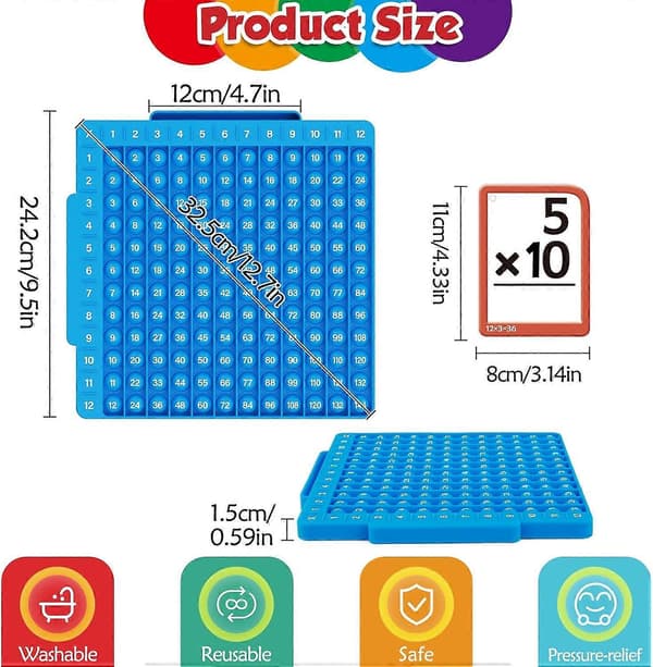 Matte Flashcards + Mattebräda, Multiplikations Flashcards Multiplikationstabell Leksak_max