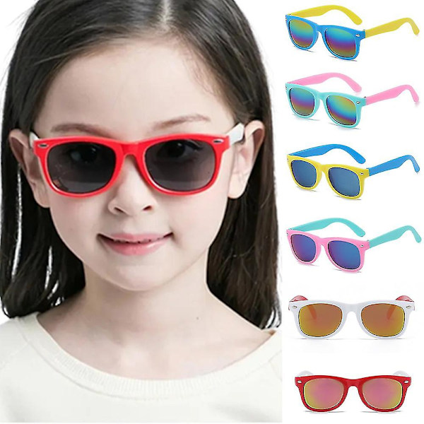 Barnsolglasögon med UV-skydd - 6-pack - Solglasögon för pojkar och flickor Party Favor - Bulk Pool Beach Party Favors, Goody Bag Fillers
