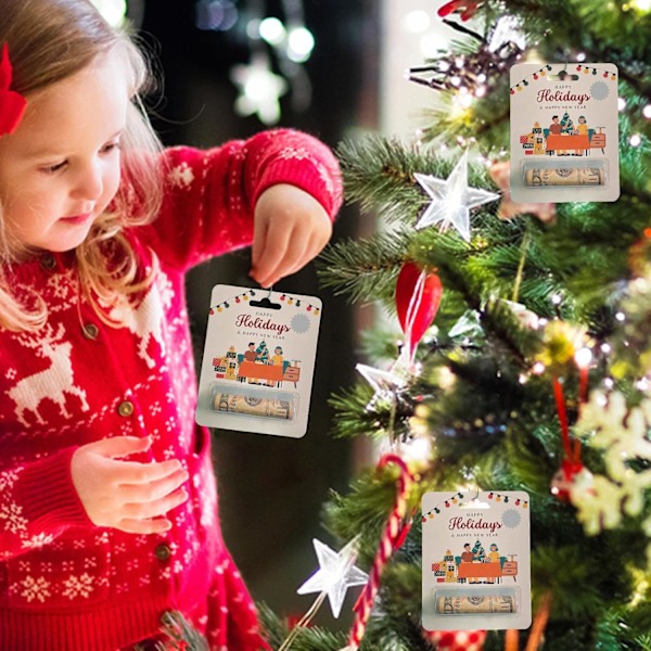 Sjov Julepengeholder Ornament, Træ Pengeholder Dekorationer til Træet, Sæt E E