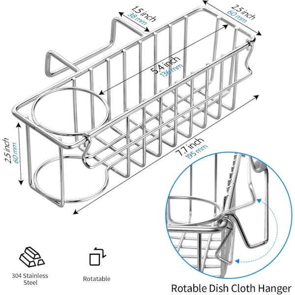 3 i 1 oppvaskkumpholder flyttbar børsteholder oppvaskklutholder_max