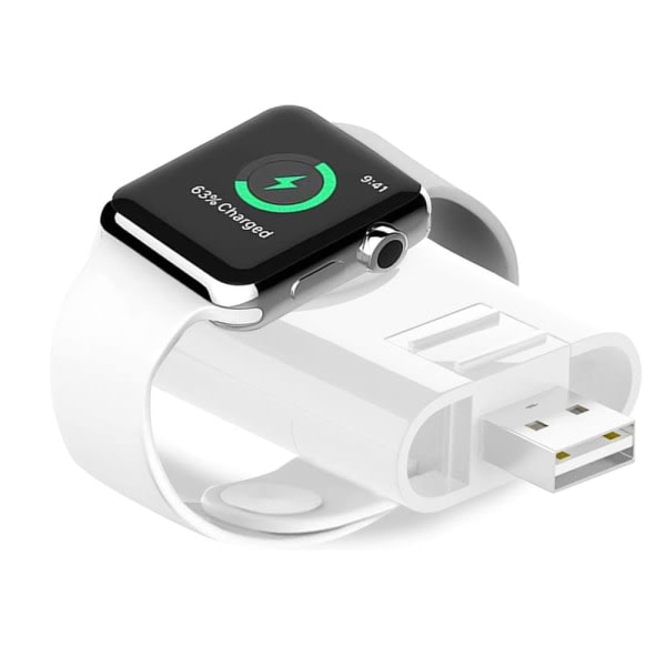 CQBB Kompatibel med Apple Watch laddare, kompatibel med iWatch-laddare, bärbar magnetisk trådlös laddare