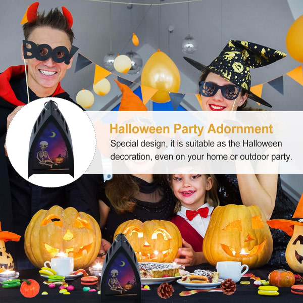 CQBB Halloween Party Lamp Dekoration: Halloween Desktop Ornament för Party Favor Accessory