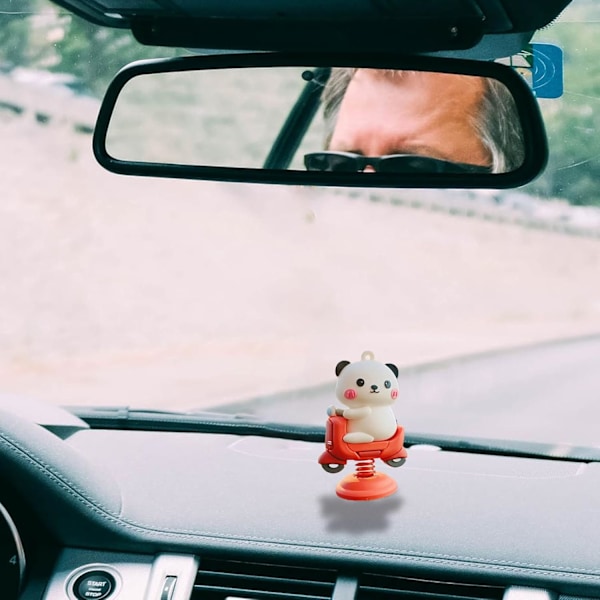 Miniatyyri piirrettyjä heiluttavia eläimiä, kevään veistoksia kojelaudalle, ei-deformoituva auton sisustus, pöytä-/sänkytarvikkeet Elektrisk panda
