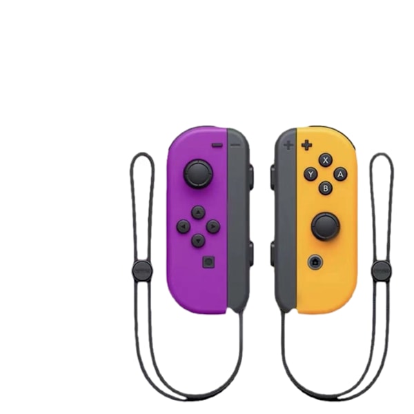 Nintendo Switch-controller Joycon trådløs Bluetooth-spilcontroller fjernopvågning med rep lilla+orange purple+orange