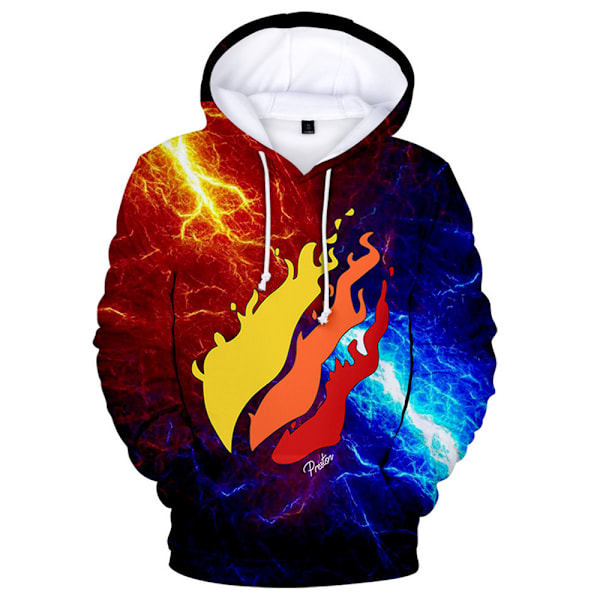 Prestonplayz Flame Hoodies Sweatshirt Pullover Top för barn 150cm 150cm