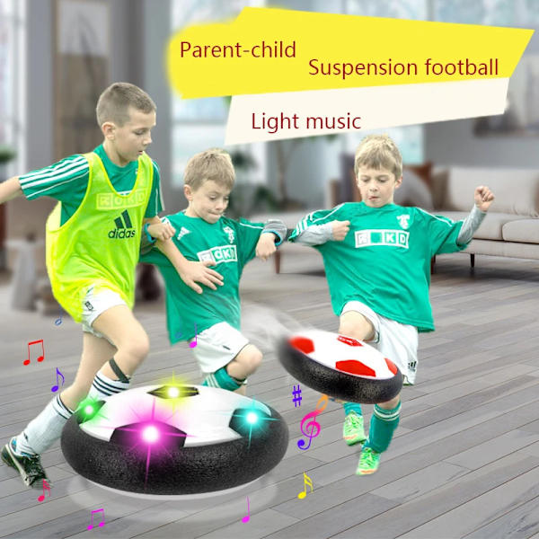 Nye børns Levitate Suspending fodbold Luftpude Flydende skumfodbold med LED-lys Glid legetøj Fodboldlegetøj Børnegaver