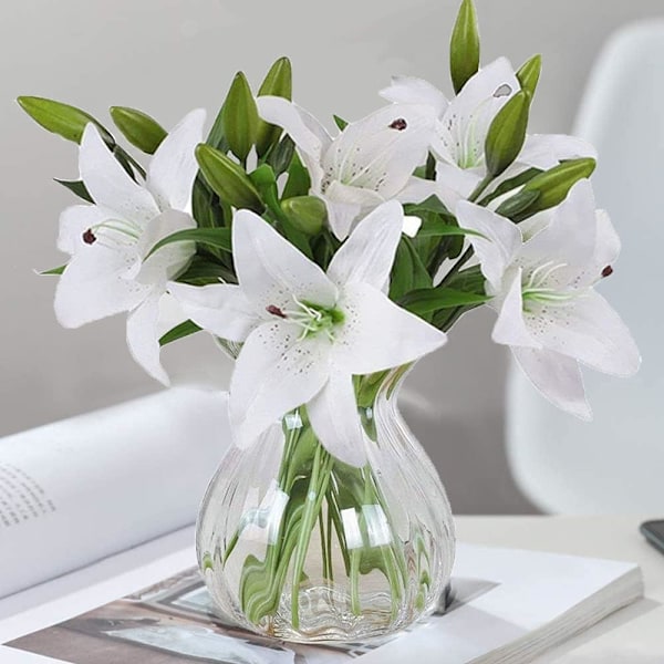 Konstgjorda blommor 5 st Konstgjorda liljor med 5 knoppar Växter Flo