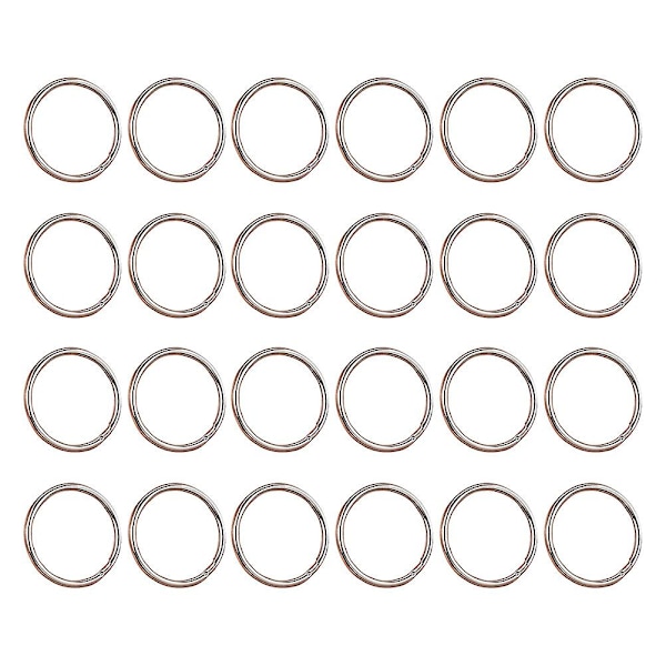 24st Nyckelringar Platta Nyckelringar Metall Nyckelring Ringar Diy Keys Attachment