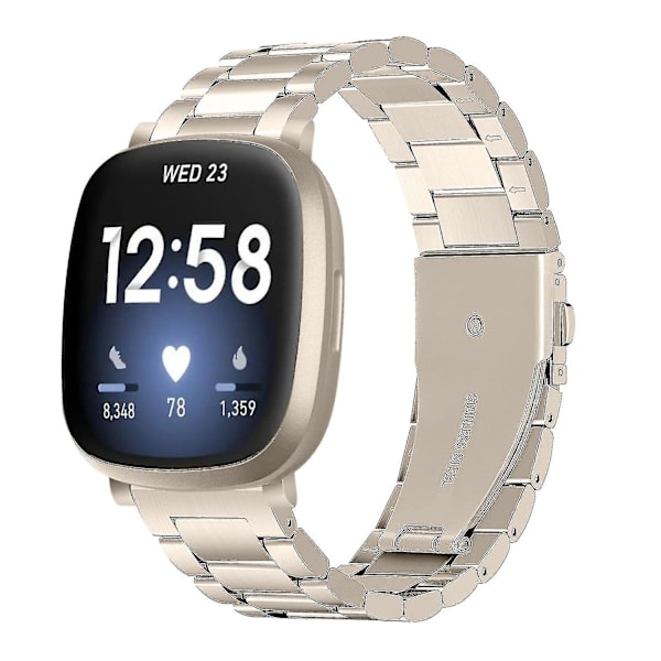 Urrem i rustfrit stål til Fitbit Sense/Fitbit Versa 3 Smart Watch-max