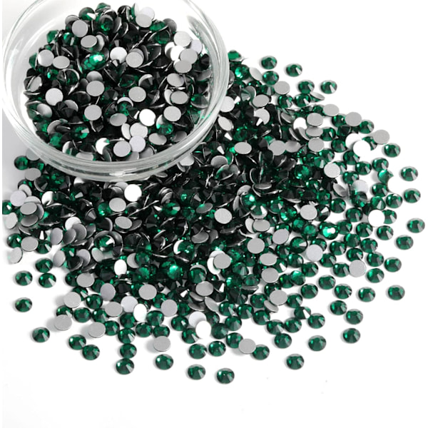 14400 kpl Vihreitä Litteitä Strassisia DIY-Töihin, Smaragdinvihreä, SS10, 2,7-2,9 mm Emerald SS10/14400pcs