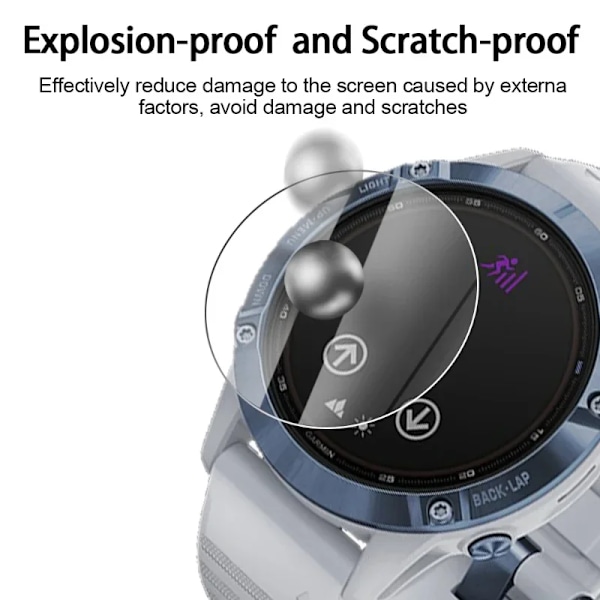 Härdat glas för Garmin Fenix 7 7S 7X 6S 6X Pro Sapphire HD skärmskydd film för Fenix 7 7S 7X smartwatch tillbehör för Fenix 6S 2PCS