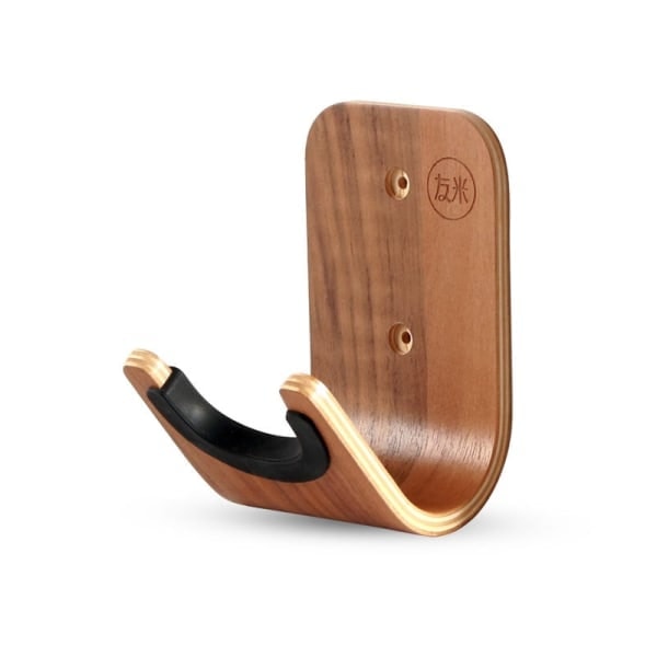 Gitarr Skateboard Väggfäste Unik Design Böjt Trä Gitarrhängare Väggmonterad Gitarrhållare—max