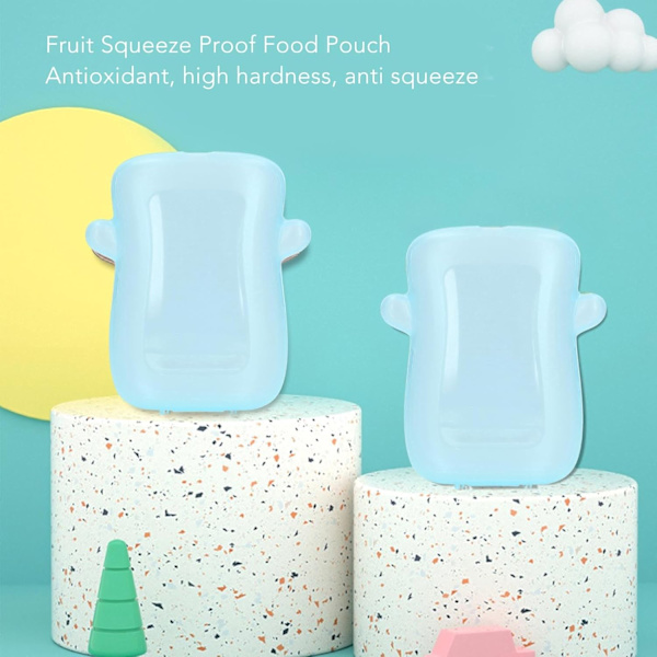 Klemmeposeholder Babymatposeholder Baby Juice Box Holder for Småbarn (BLÅ) BLUE