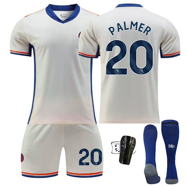 Chelsea Kotipelipaita Lapsille 2024-2025 - Vieraspelipaikka Palmer Nro 20 - Sukka Suojat XL No. 20 - Sock Guards XL