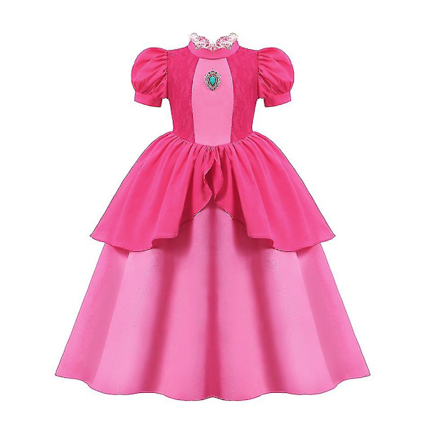 Spel Rollespil Peach Princess Kjole Til Piger Daisy Rosalina Cosplay Kostume Comic Con Børn Peach Gallakjole Halloween Festkjole