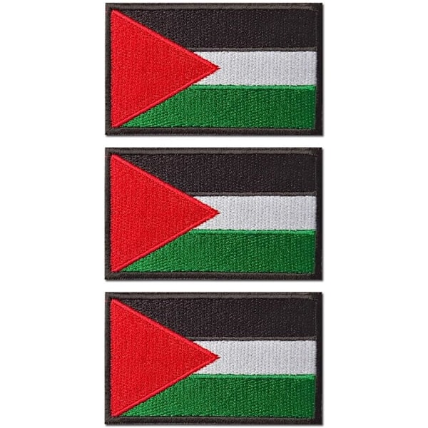 Palestina Flagglapp - Broderte Militære Morale-Merker med Borrelås for Klær og Vesker