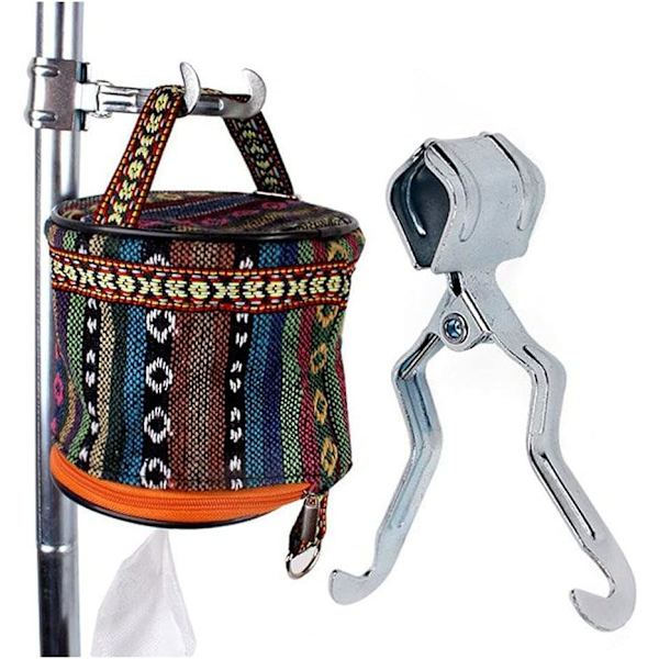 Udendørs Metal Jerntang Multifunktionel Teltsstang Campinglygte Hængere Klemme Krog Holder til Teltsstang Camping 2 stk
